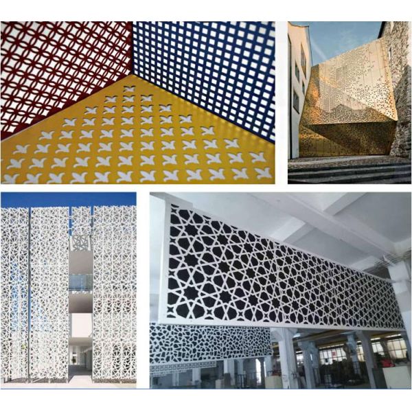 Декоративное пробитое круглое отверстие W0.5m пефорировало металлическую пластину для на открытом воздухе стены