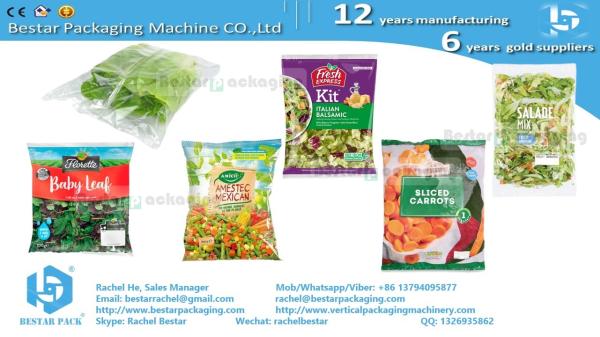 Bestar new design weighing filling machine for sliced vegetables, carrots, cucumbers packaging