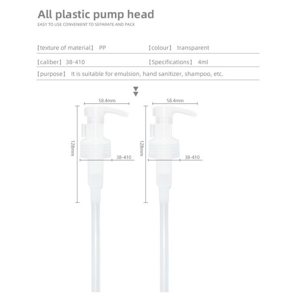 38-410 Лосьонный насос Диспансер мономатериал Экологически чистый косметический упаковка UKAP13