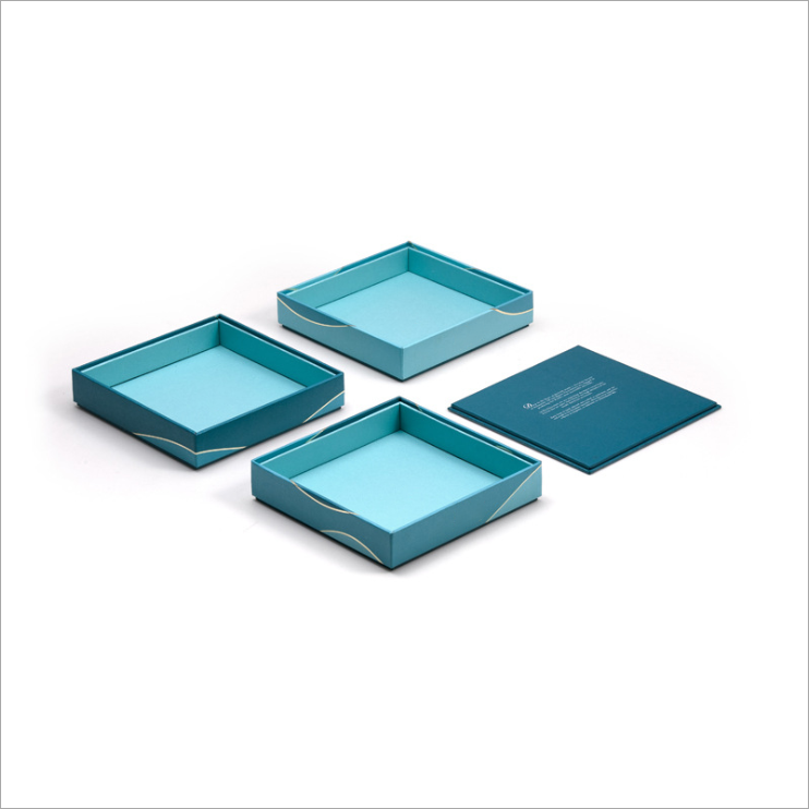 Recicle el embalaje de la joyería de las cajas de regalo de la cartulina de Kraft con la impresión de encargo del logotipo