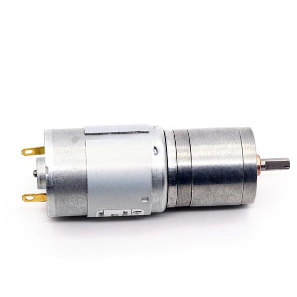 JGA25-385 Carbon Brush Micro DC Gear Motors 25mm 24V For Robotics