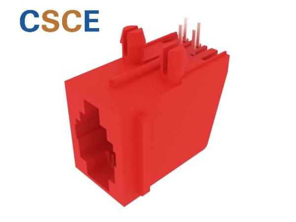 Female RJ11 Modular Jack / RJ11 4P4C Connector Insulation Resistance 500 Megohms Min