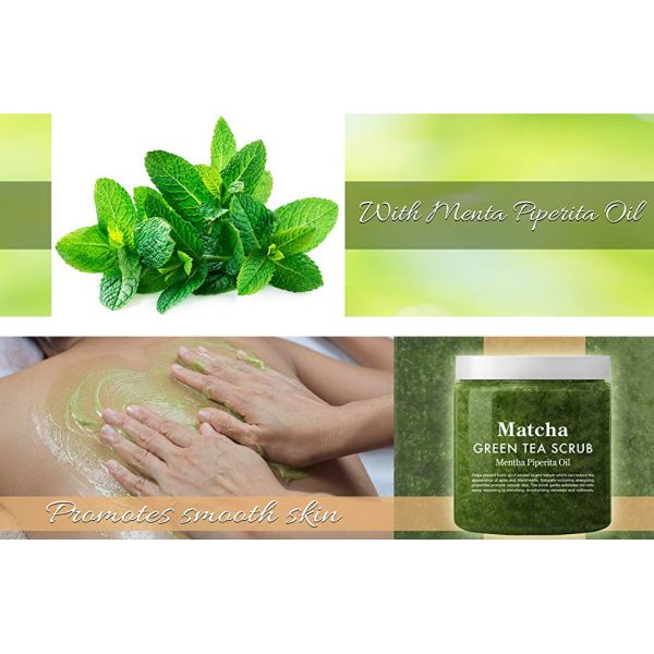 Green Tea Personal Care Toiletries Deep Cleansing Whitening Organic Matcha Face Body Scrub