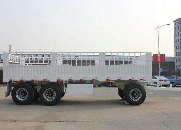 Customized Side Wall Height 2/3 Axle Draw Bar Heavy Duty Timber Transport Full Trailer