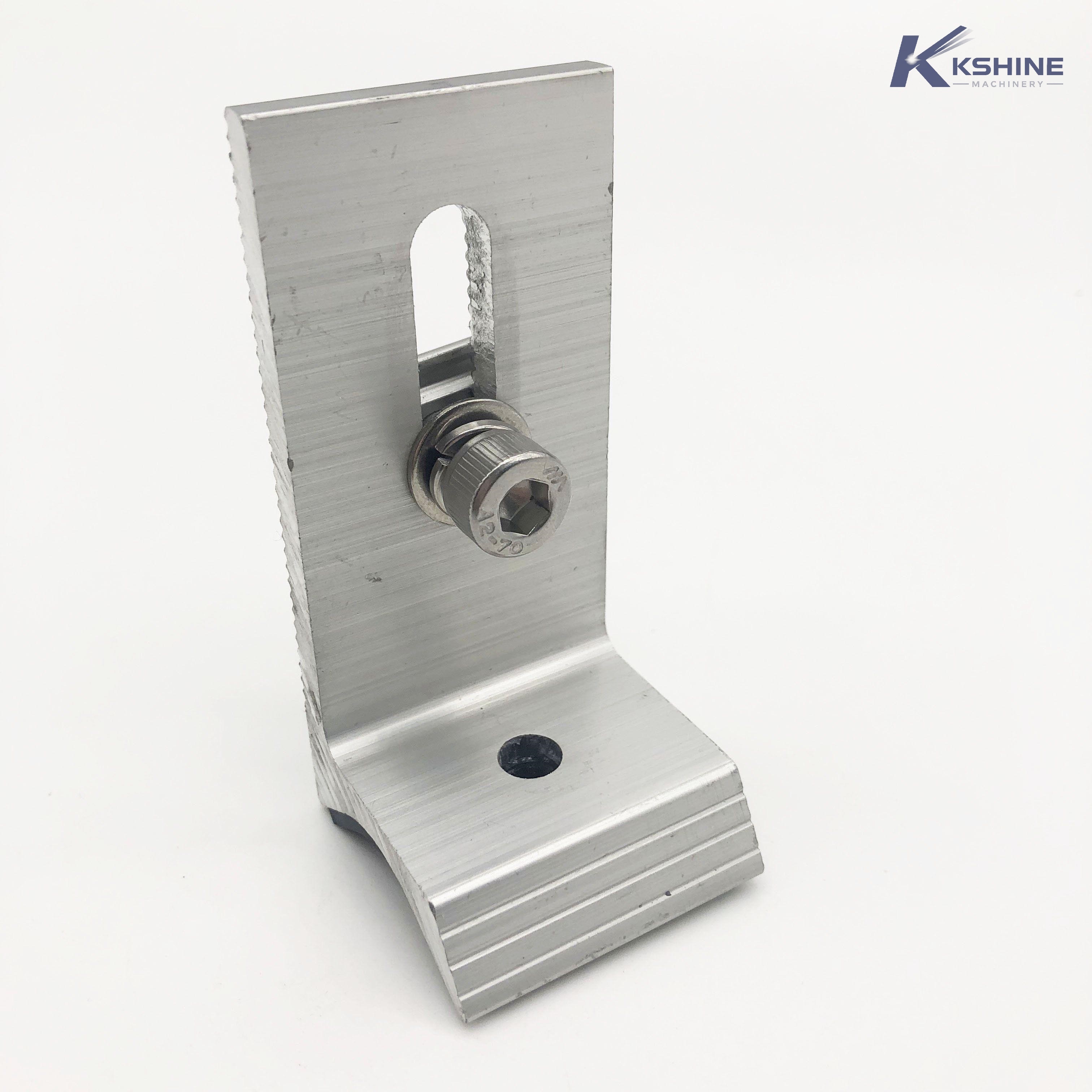 Custom AL6005-T5 Anodized Aluminum Solar L Foot Mounting Bracket with SUS304 Fasteners for Metal Roof Photovoltaic PV Systems