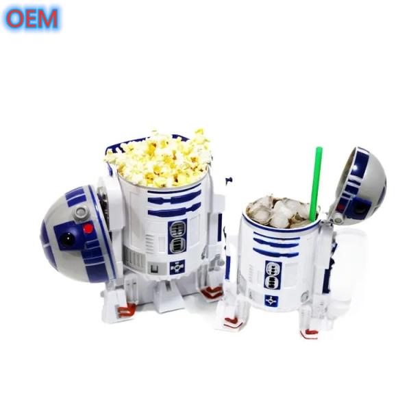 Fabrica Custom Reutilizável Plastic Popcorn Container Bucket OEM Design 3d Popcorn Bucket