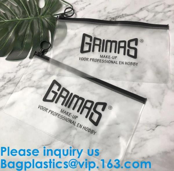 k Plastic Bags Packaging Custom Clear Poly Pvc Slider Zipper Bag, Standup Cosmetics Packaging PVC Slider Bag