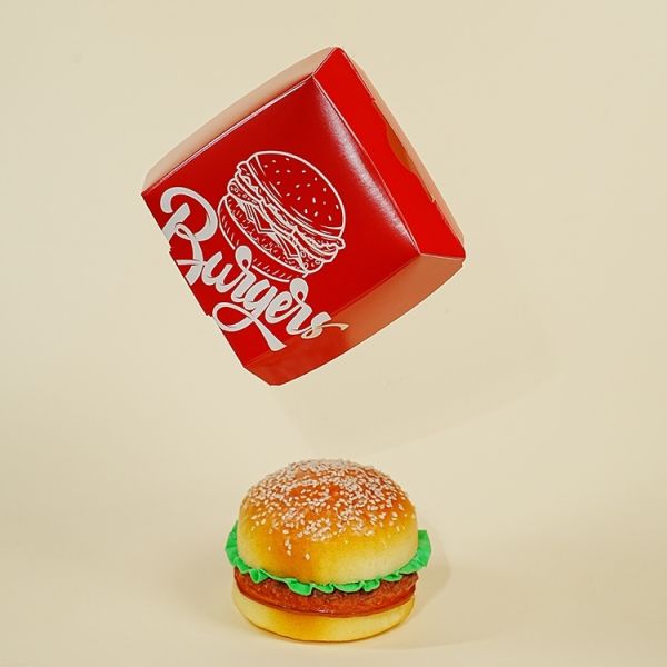 Eco-friendly corrugated paper burger box wholesale custom printing logo size