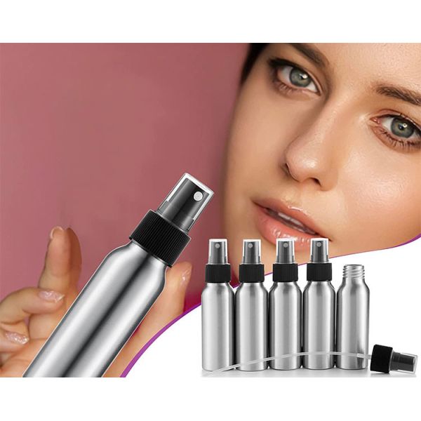 Серебряная алюминиевая бутылка 100ml 200ml 300ml 400ml 500ml брызг насоса