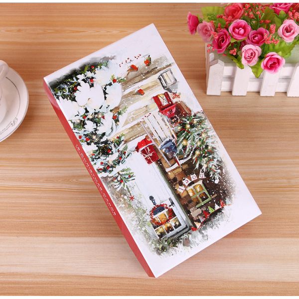High quality customized lid and base rigid  paper gift packaging box for Christmas Day
