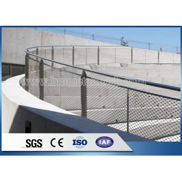 Stainless Steel Cable Webnet / Cable Mesh For Bridge Protection