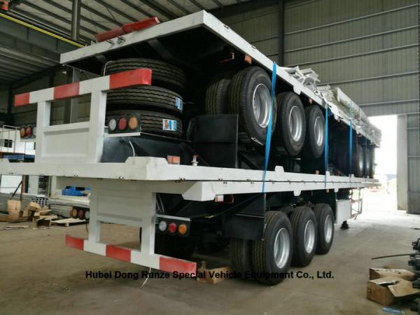 Flatbed Container Trailer  3 axle  for container Loading capacity 40 ton ,60ton,80Ton