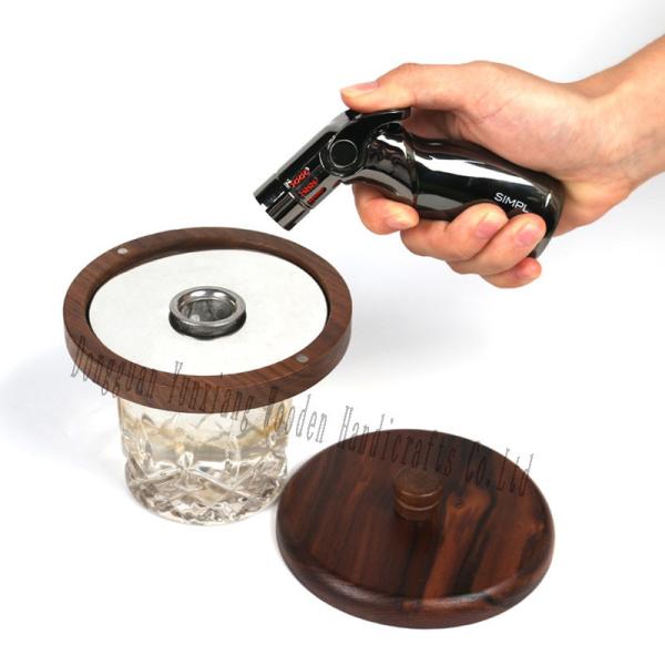 Kit de fumeur de cocktail, kit de fumeur à l'ancienne pour boisson bourbon whisky, kit de fumeur infuseur avec 4 saveurs chips de bois