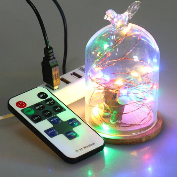 10m 100 LED  Multi-Color Mini USB Remote Control String Lights For Christmas, Party, Festival Decoraction
