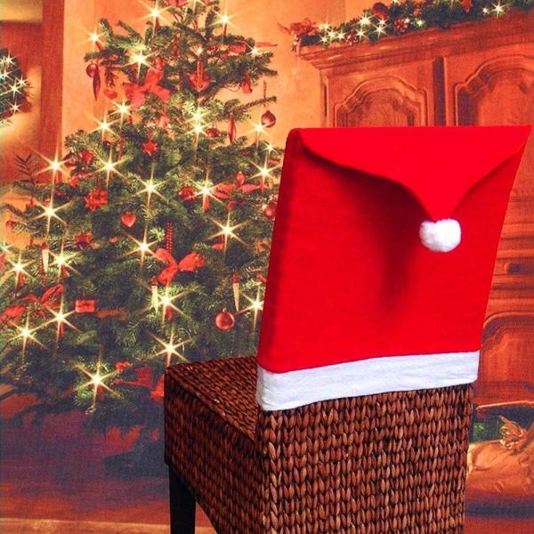 Santa Claus Hat Chair Covers 60*50cm Dinner Chair Back Covers
