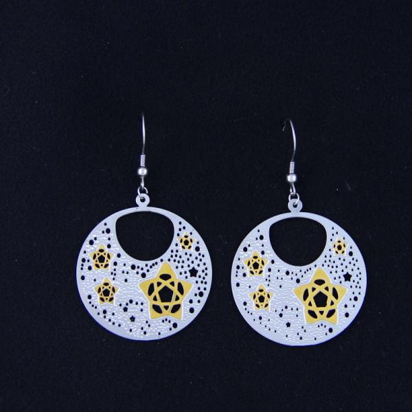 Fashion High Quality Ladies Women Girls Stainless Steel Earrings LEF118