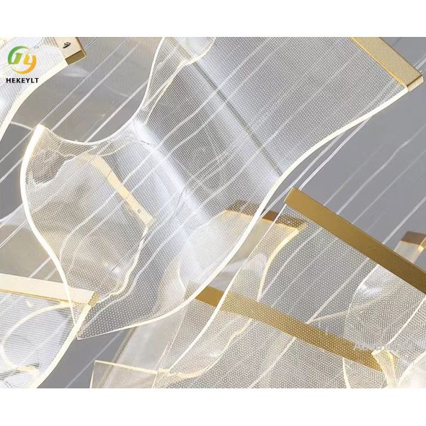 Intrgrated Led 800mm Crystal Pendant Light / Crystal Hanging Chandelier