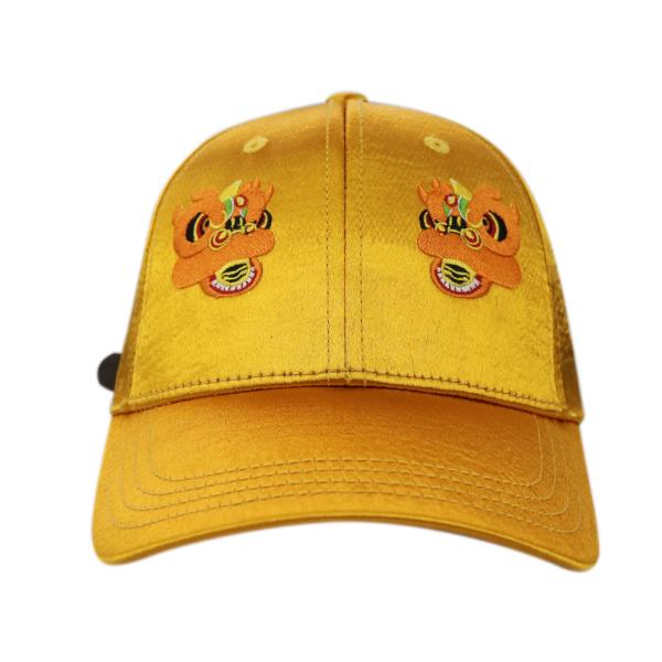 Boné de beisebol amarelo bonito do cetim, tampões do esporte da cidade para a proteção de Sun