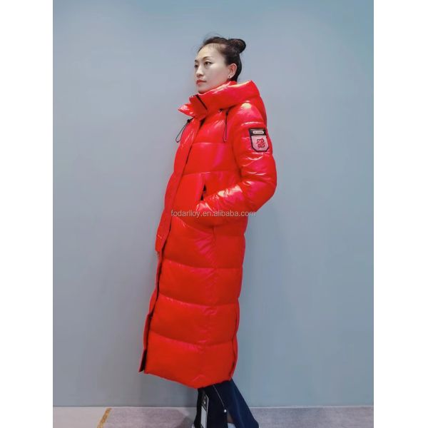 FODARLLOY F21300 Ladies Warm Hooded Cotton-padded Clothes Women Slim Long Winter Jackets Women Coats