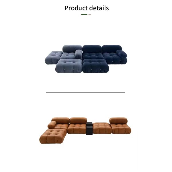MOYI Velvet Sofa Set Luxury Sectional Design Nordic l Shape Modern Modular Velvet Sectional Living Room Furniture  Belini Sofa