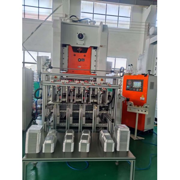 LK-T80 80-ton Aluminum Foil Container Machine with Custom Logo Embossing and 35-70 Strokes/min Speed