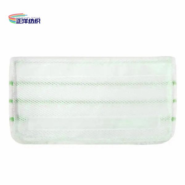 18x32cm 600gsm Wet Cleaning Mop Green Stripes Mesh Air Cloth Steam Mop Refill Pad