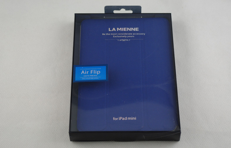 Blue Wallet Ipad Mini Hard Shell Case , PU Lightweight Cover