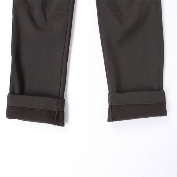 Black Kids Softshell Pants 92% polyester 8% elastic Children's Winter Clothes
