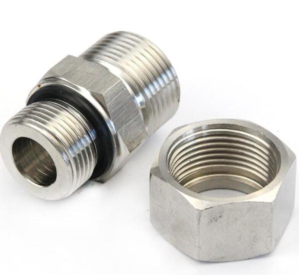 1cm-Wd Metric Thread with Captive Seal Tube Fittings in Standard Medium Carbon Steel