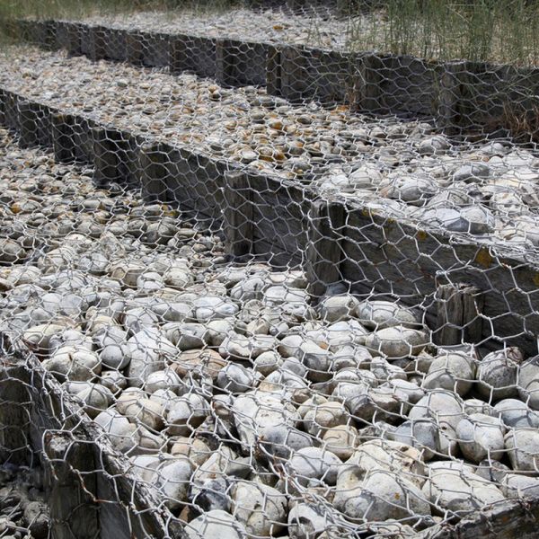Hot-Dip Galvanized Gabion Basket Box Retaining Wall Hydraulic Sluice Gate Stone Armor Coastal Bank Stabilization