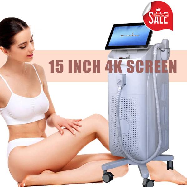 800W - 1600W Diode Laser Hair Removal Machine 3 Waves 808nm 755nm 1064nm