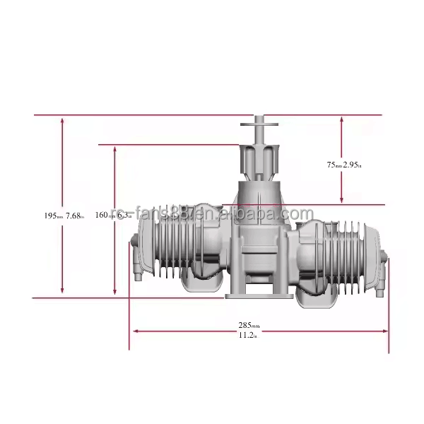 Rcgf Stinger 125cc Twin 2 Cycle 2 Stroke Piston Type Gasoline Engine For Fpv Rc Uav Airplane Fixed-Wing Drone