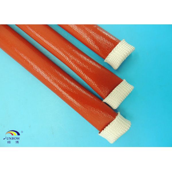 4KV Yellow Expandable Braided Fiberglass Sleeve With PU and Acrylic Resin