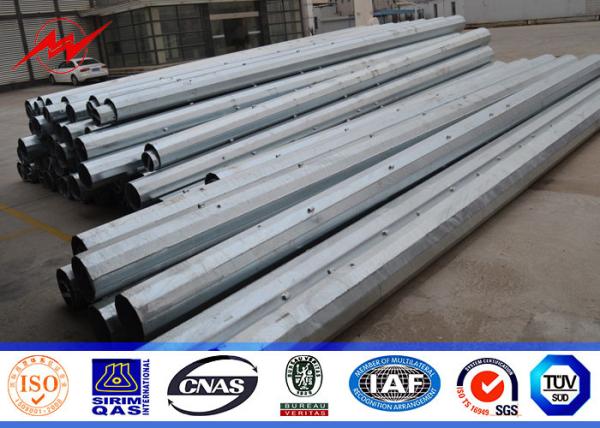 7.5M Light 1KN Load Steel Power Pole , Power Transmission Pole 450Mpa Min Yield Stress