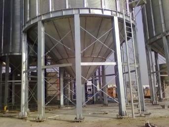 Silos de aço inoxidável do escaninho da grão da alimentação animal/silo de grão galvanizado quente do metal