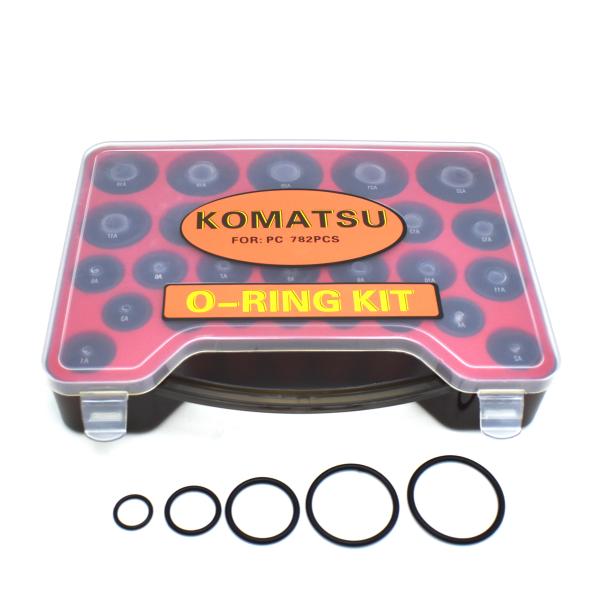 782pcs Excavator Komatsu O Ring Kit For PC Model O Ring Box NBR Rubber Seal Mechanical Seal Ring