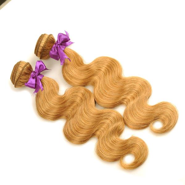 Unprocessed Virgin Hair Extension #27 Body Wave Hair 3 Bundles With Closure