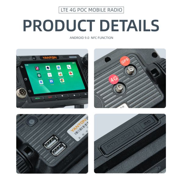 YANTON TM-7600 Professional 4G LTE PTT Radio with GPS and IP Network for Mobile Car Communication