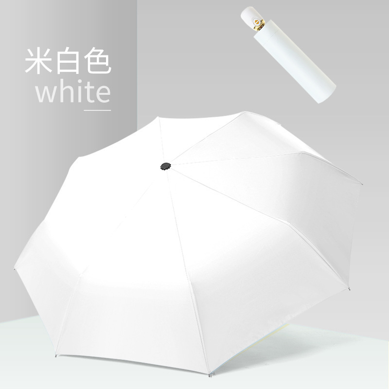 Japanese Small Fresh Three Fold Vinyl Advertising Umbrella with Customized Color