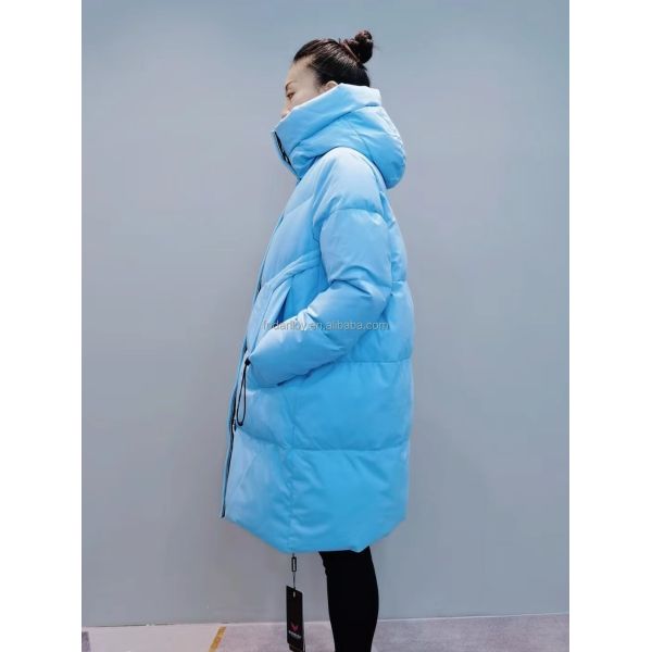 FODARLLOY F22517 Ladies Warm Hooded Cotton-padded Clothes Women Slim Long Winter Jackets Women Coats