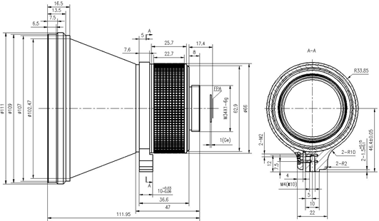 Модуль камеры инфракрасн объектива 100mm руководства AM100L 5M Uncooled термальный
