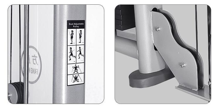 Optional Selectable Frame Color Cable Crossover for Gym Equipment and Fitness Machines