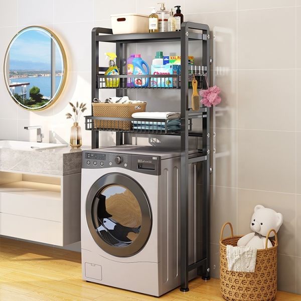 Saver Space Storage Holders & Racks Bathroom Organization Washing Drying Machine Stand Stacking Over Shelf Sliding Basket Drawer