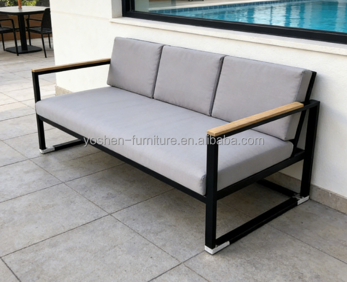 Boho Chic Waterproof Comfortable Modern Chevron Pattern Outdoor Sofa Loveseat for Garden Balcony Lawn Terrace Dining