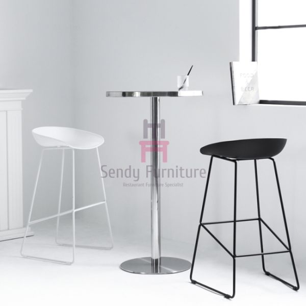 L'ODM de D60cm a balayé la taille élevée du tableau 105cm d'acier inoxydable pour la barre de restaurant