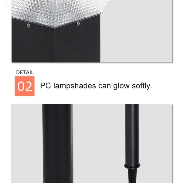 Powered Bright Solar Lawn Lights Garden Decoration 6V 4.5W 219x670mm