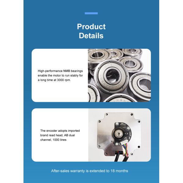 3 Phase 16nm 220VAC Closed Loop Motor Nema 42 110*110mm