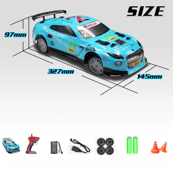1 14 Ratio LED Light Remote Control Drift Car Electric Four-Wheel Drive Racing Car