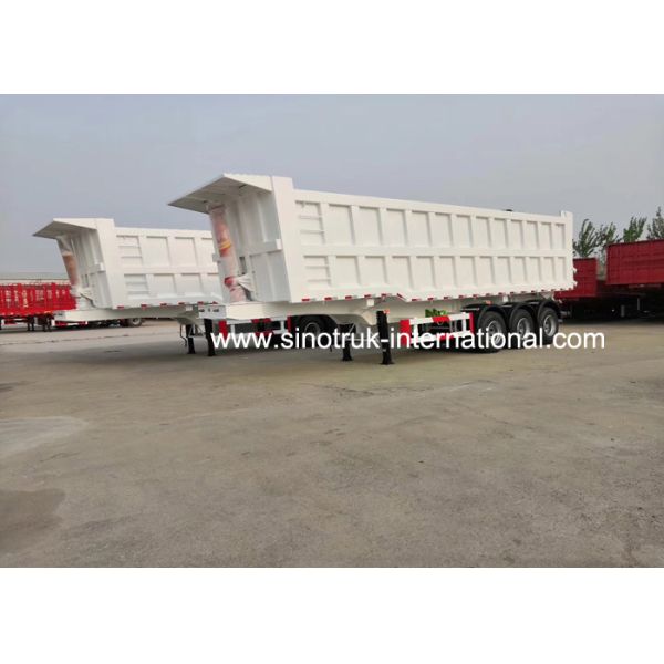 Popular ISO Semi Trailer Truck , Tri Axle Semi Trailer 12000×2500×3880mm