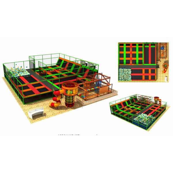 400M2 Discount Large Children Trampoline Gymnastic Indoor Trampoline Equipment